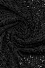 Black Floral Embroidery Lace Women's Gothic Dress - Product - 9