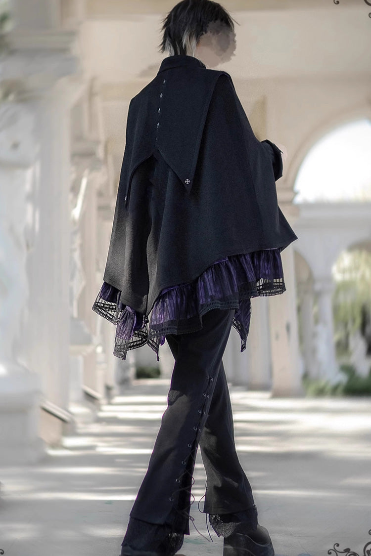 Double-breasted Gothic Prince Handsome Ouji Lolita Cloak Coat 3 Colors - Product - 8