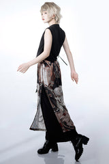 Multi-Color Night Command Print Wide Leg Ouji Lolita Trousers - Product - 4