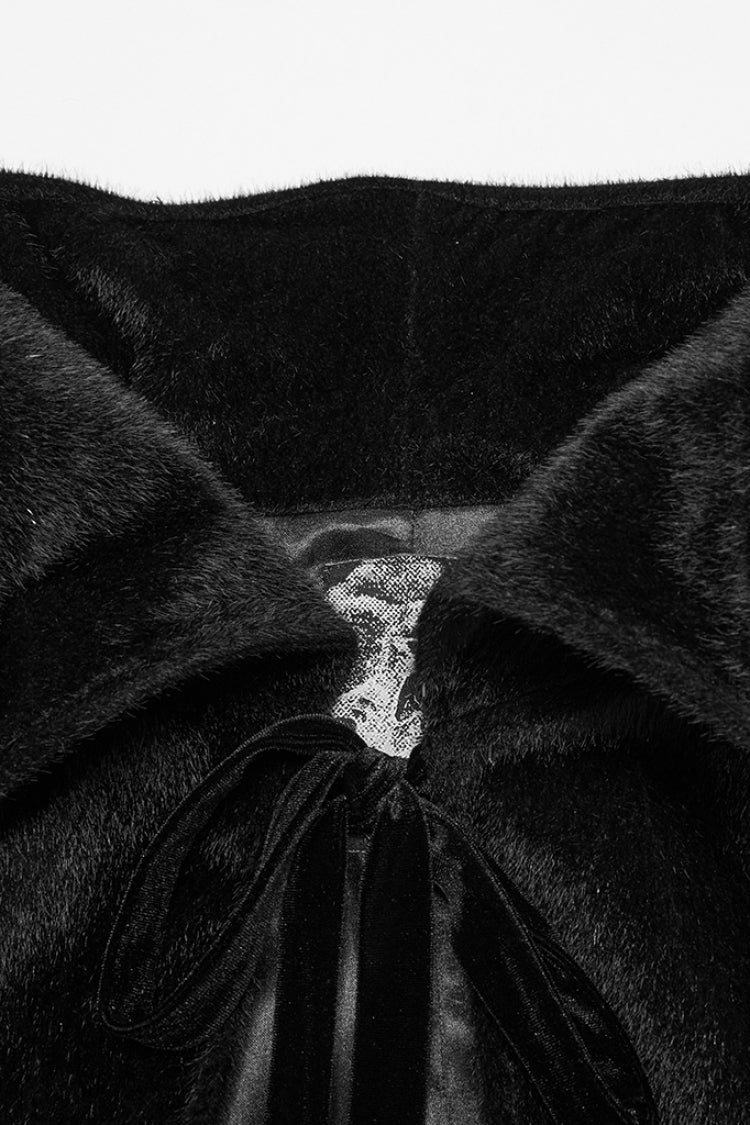 Black Men's Strap Bat Gothic Coat Cloak - Product - 5