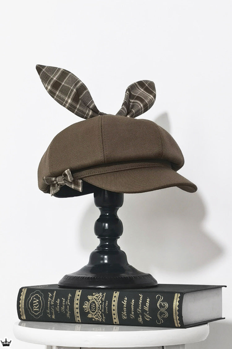 Bowknot Ouji Fashion Lolita Beret 3 Colors - Brown - 3