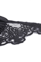 Black Women's Gothic Vintage Long Flared Sleeves Lace Splice Shrug - Product - 14