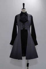 Black/Grey Dark Night Overture Gothic Vintage Ouji Fashion Lolita Vest - Black/Grey - 1