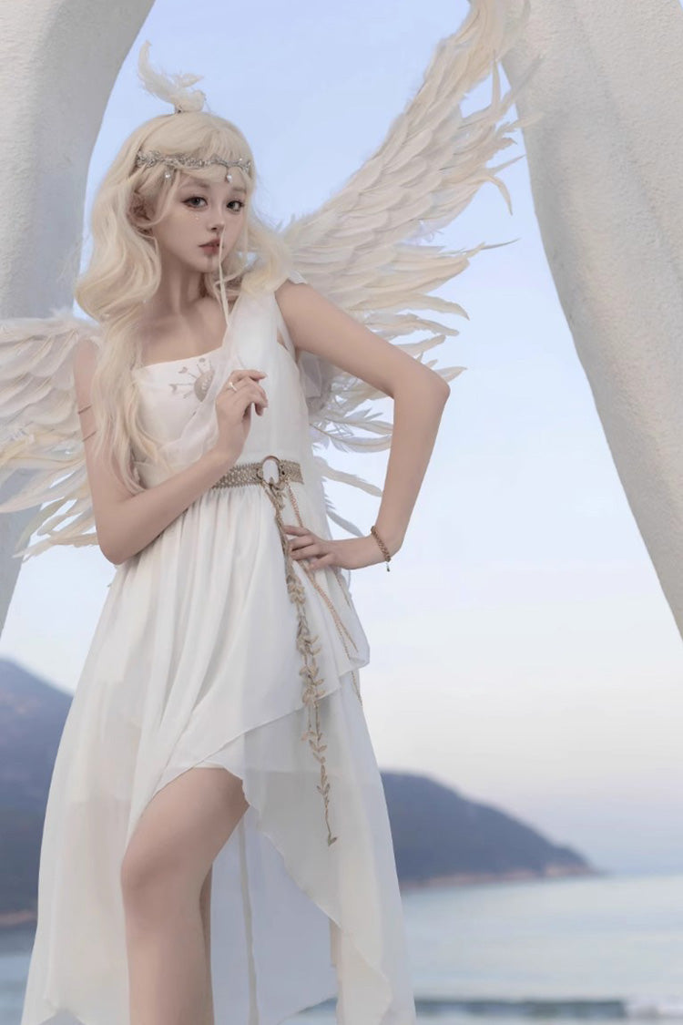 White Sleeveless Tears of Themis Greek Style Gothic Lolita Jsk Dress - Product - 4