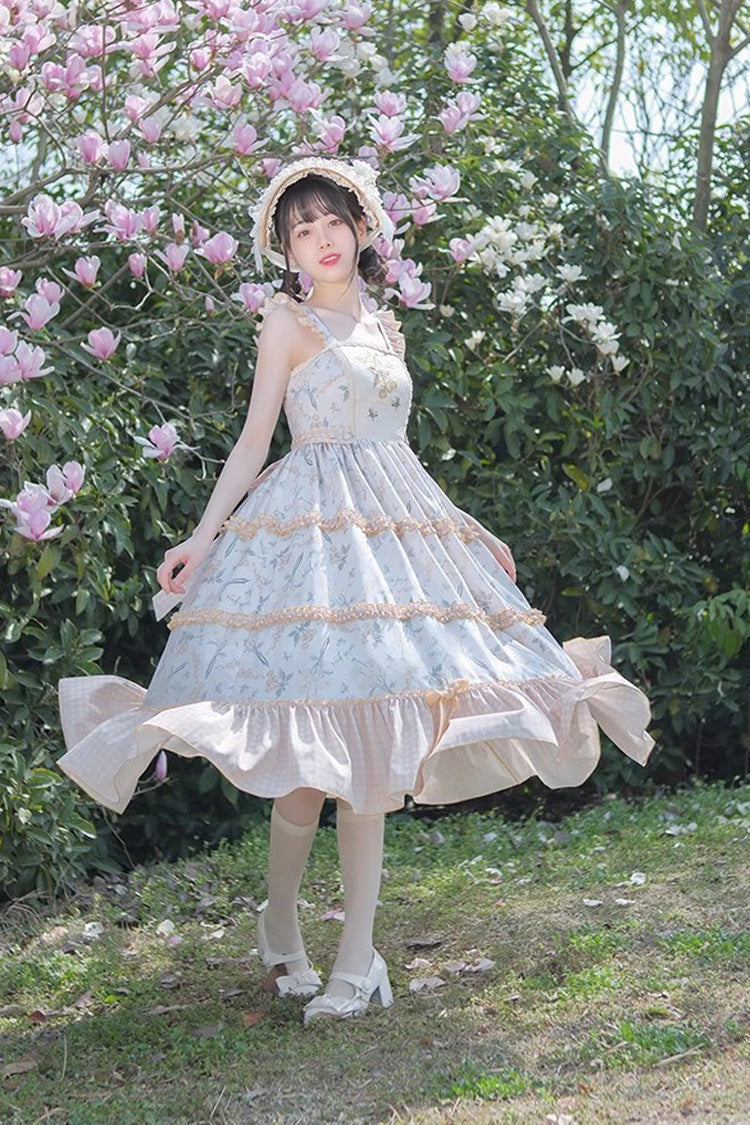 Multi-Color Cherry Butterfly Printed Embroidered Ruffle Sweet (Dress Only) detail view 8
