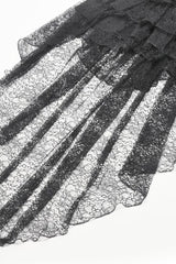 Black Sleeveless Multi-Layered Lace Women's Gothic Fishtail Slip Dress Graduation Dress - Product - 18