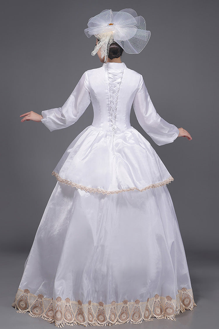 White European Court Long Sleeves Embroidery Sweet Vintage Victorian Dress - Product - 6