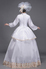 White European Court Long Sleeves Embroidery Sweet Vintage Victorian Dress - Product - 6