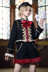 Red/Black Dark Baroque Classic Ouji Lolita Shorts - Product - 8