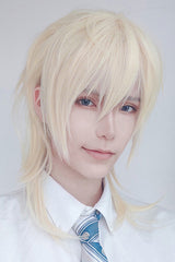 Fluffy Light Golden Ponytail Ouji Wig - Product - 4