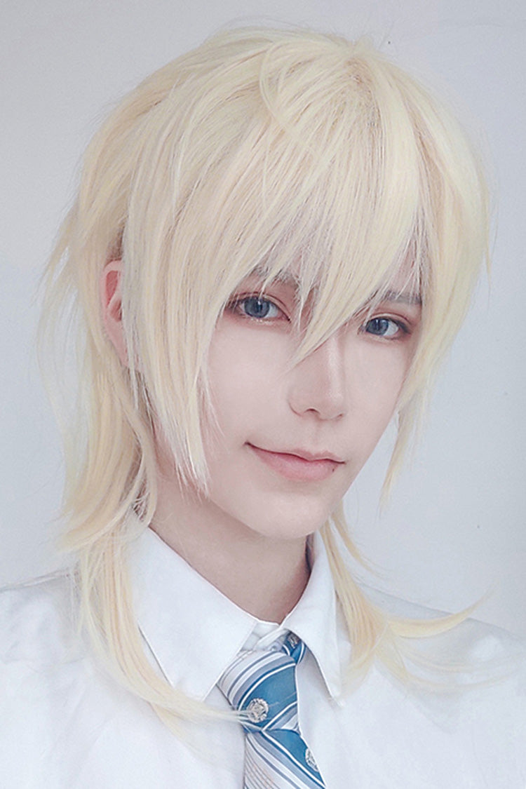 Fluffy Light Golden Ponytail Ouji Wig - Product - 4