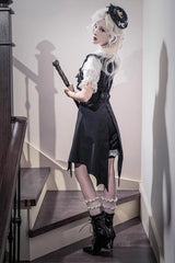 Black [Night Rose] Sleeveless Ouji Prince Handsome Lolita Vest - Product - 9