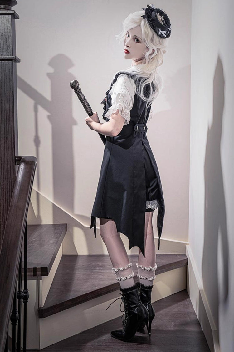 Black [Night Rose] Sleeveless Ouji Prince Handsome Lolita Vest - Product - 9