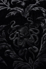Black Stand Collar Floral Print Stitching Mens Gothic Blouse - Product - 5