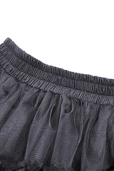 Black Multi-Layered Ruffled Lace Irregular Women's Gothic Swallow Tail Skirt - Product - 14