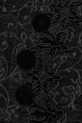Black Stand Collar Jacquard Print Stitching Womens Gothic Coat - Product - 6