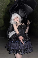 Wings Arrival Multi-layer Ruffle Bowknot Ballet Style Sweet Elegant Lolita Jsk Dress 3 Colors - Product - 15