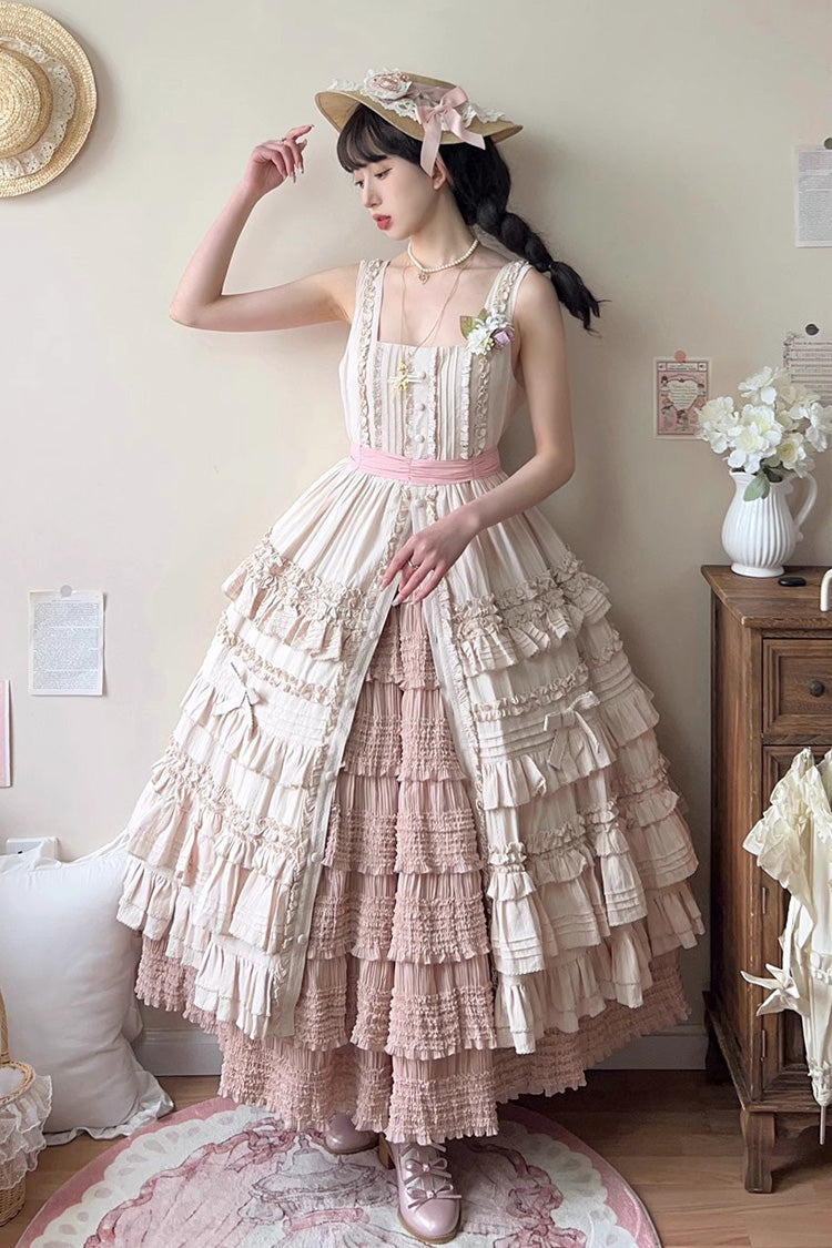Cat Rose Tea Multi-layer Ruffle Sweet Lolita Skirt 3 Colors - Product - 12