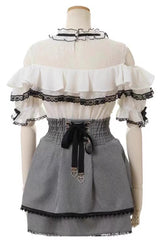 Double Bowknot Ruffle Slim Sweet Jirai Kei Skirt 3 Colors - Product - 8