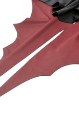 Black/Red Contrast Color Women's Gothic Ruffled Stand Collar Jabot Sleeveless Halloween Tail Dress - Product - 19