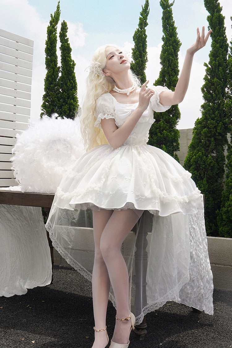Moonlight Symphony Cardigan Bowknot Sweet Elegant Princess Lolita Jsk Dress 2 Colors - Product - 19