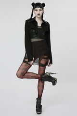 Plaid Print Slim Sheer Women's Steampunk Leggings 2 Colors - Product - 10