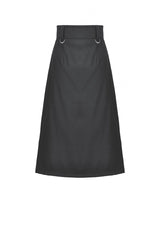 Black Women's Punk Metal Chain Belt Skirt with Straps - Product - 12