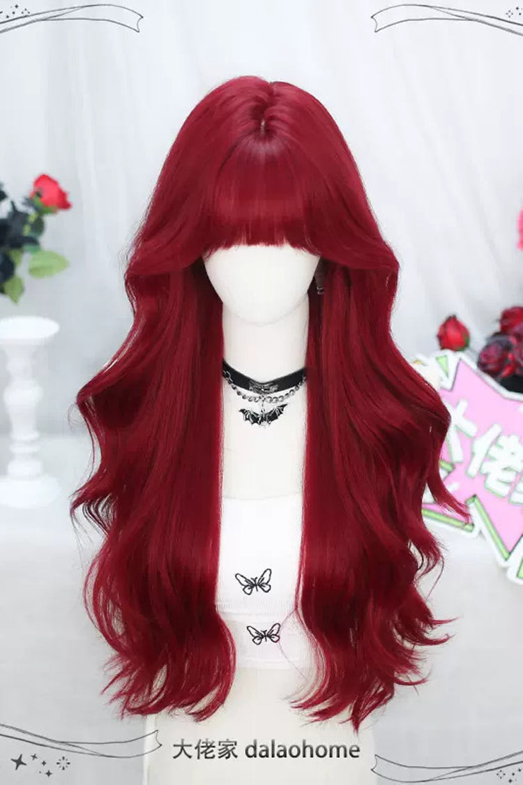 Red Big Wave Sweet Lolita Long Wigs - Product - 2
