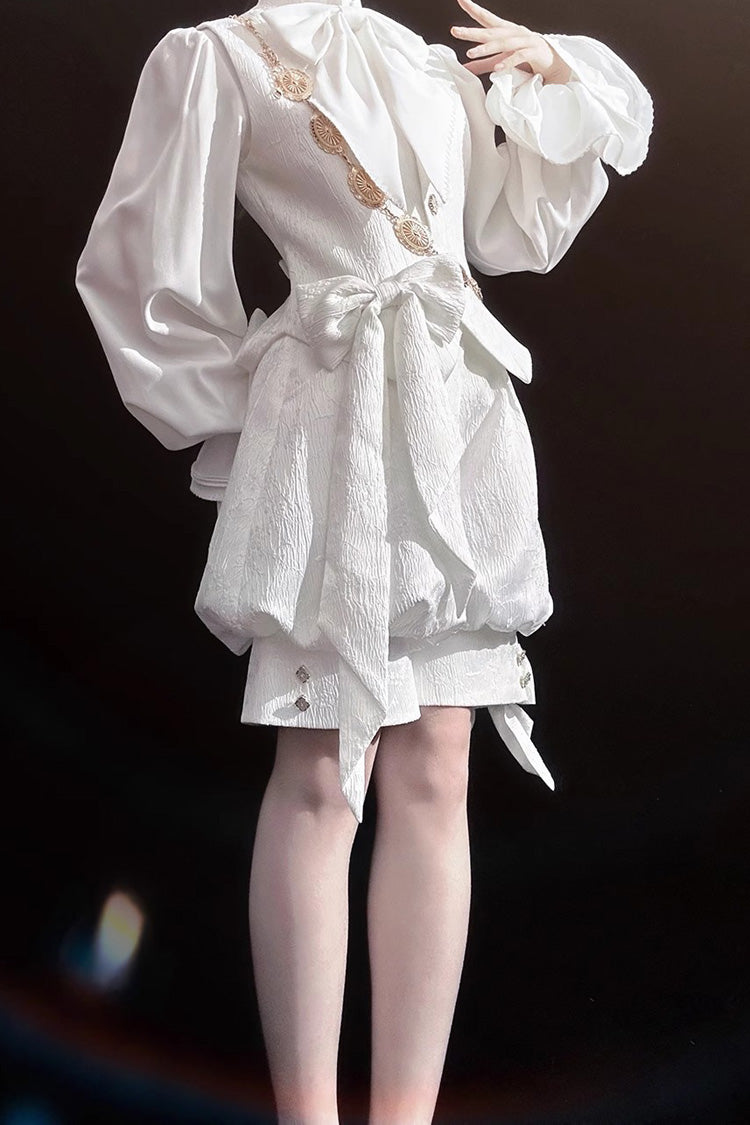 White Rabbit Hunting White Moonlight Edition Vintage Ouji Fashion Lolita Vest - Product - 2