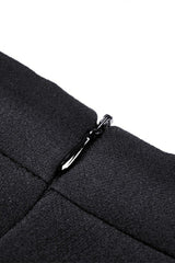 Black Double Buckled Women's Punk Pleated Skirt - Product - 14