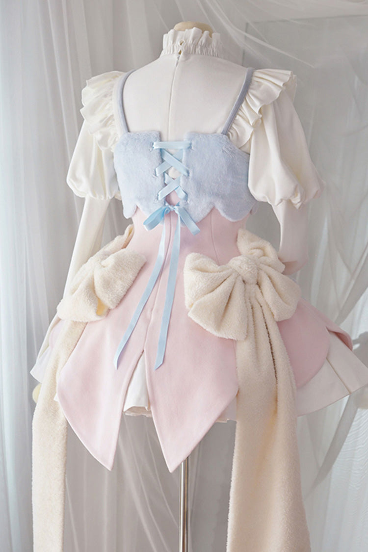 Stand Up Collar Long Sleeves High Waisted Thickened With Vest Sweet (Dress Only) detail view 14
