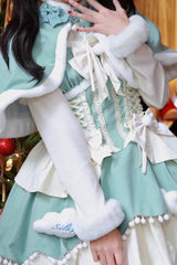 Lovely Multi-layer Bowknot Autumn and Winter Sweet Princess Lolita Jsk Dress 3 Colors - Product - 6