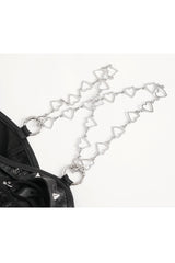 Black Lace Irregular Women's Gothic Jsk Dress - Product - 8