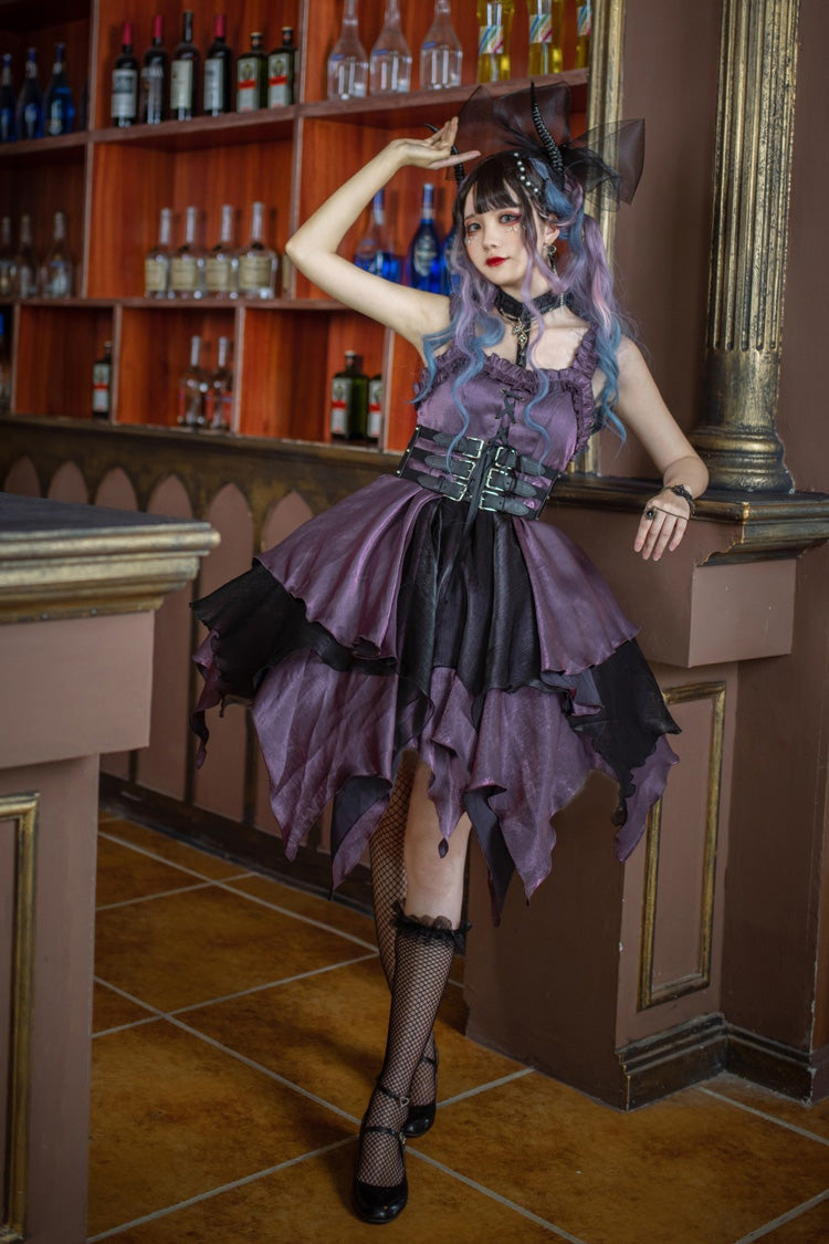 Purple [Seven Deadly Sins: Lust] Multi-Layered Irregular Gothic Lolita Jsk Dress - Product - 8