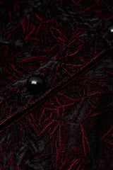 Black/Red Stand Collar Floral Embroidery Lace Women's Gothic Blouse - Product - 5