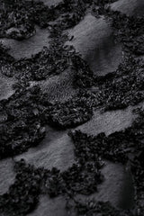 Black Women's Gothic Punk Multi-Layered Irregular Handkerchief Hem Lace Skirt - Product - 14