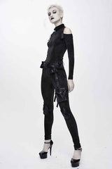 Dark Pattern Punk Stretchy Fitted Womens Pants With Bags - Product - 7
