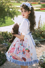 Candy Jar Print Ruffled Sweet Lolita JSK Dress - Product - 3