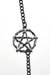 Black Adjustable Crystal Pendant Decoration Tassel Chain Women's Gothic Body Harness - Product - 6