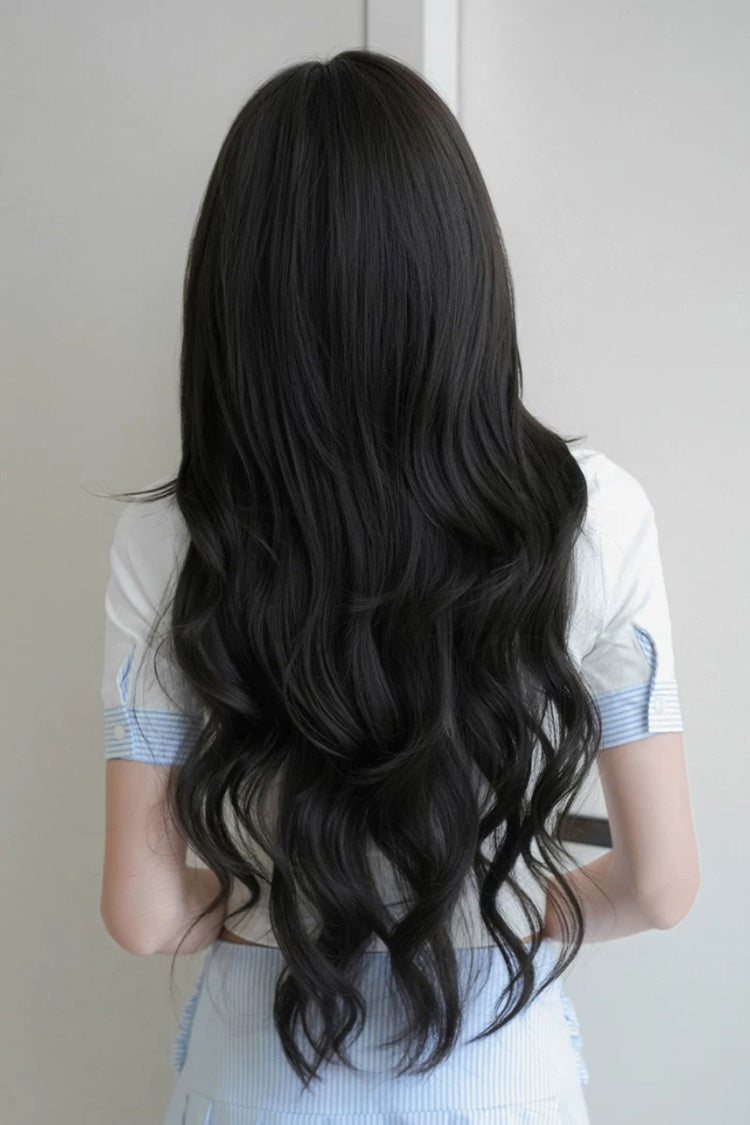 Blackish Brown Effortless Fluffy Layered Sweet Lolita Long Loose Big Wave Wig - Product - 3