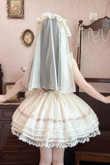 [Mist Champagne] Multi-Layered Ruffle Bowknot Lace Sweet Elegant Ballet Lolita Jsk Dress 3 Colors - Product - 8