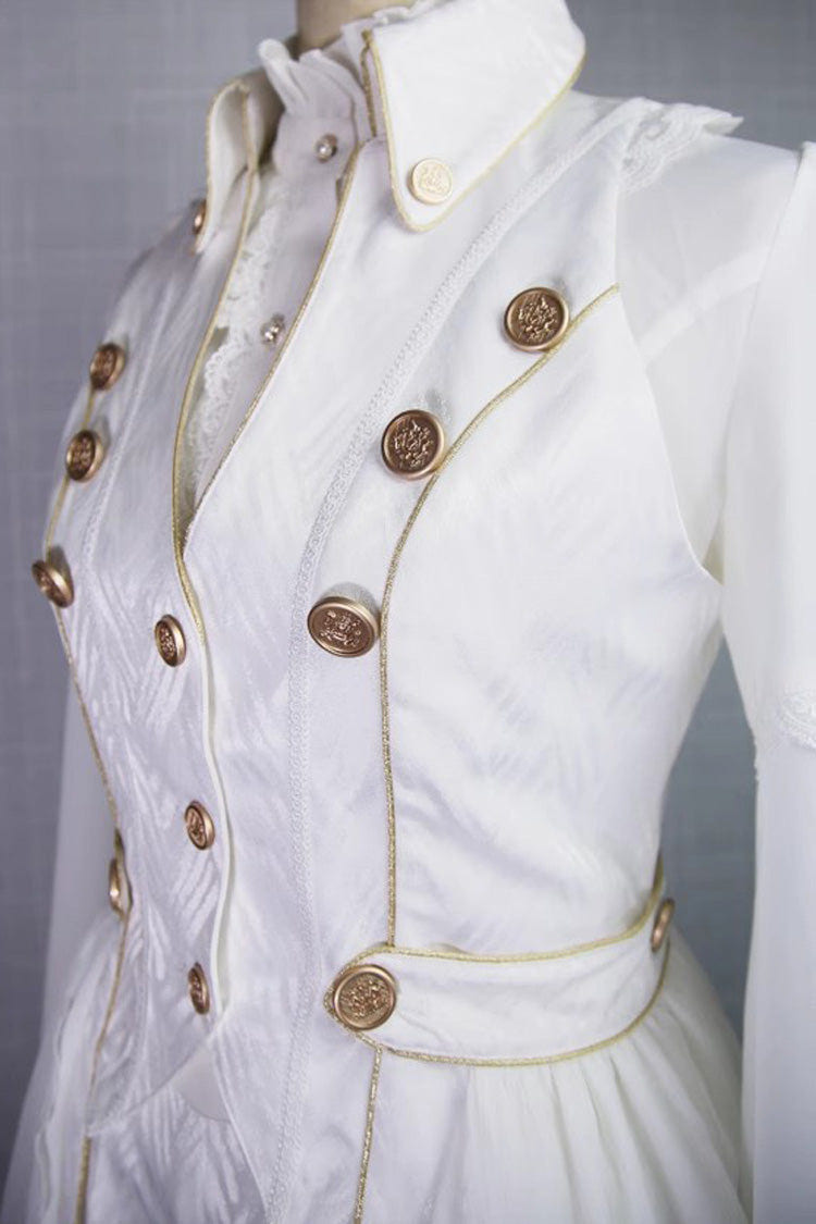 Immortal Thorn The Shadow Of You Ouji Lolita Vest 2 Colors - White - 2