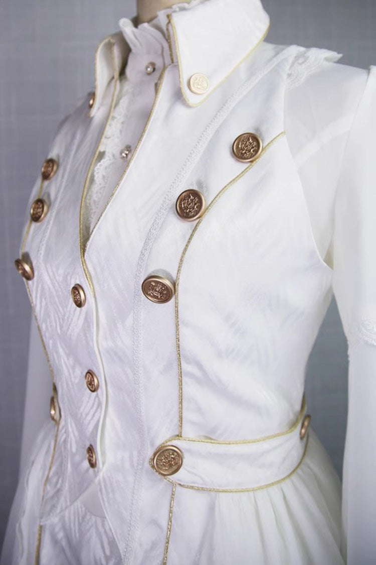Immortal Thorn The Shadow Of You Ouji Lolita Vest 2 Colors - White - 2