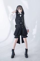White Anxious Rabbit Long Sleeves Ouji Fashion Gothic Lolita Blouse - Product - 11