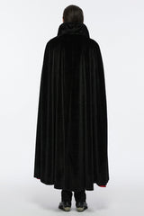Black/Red Men's Strap Bat Gothic Coat Cloak - Product - 3