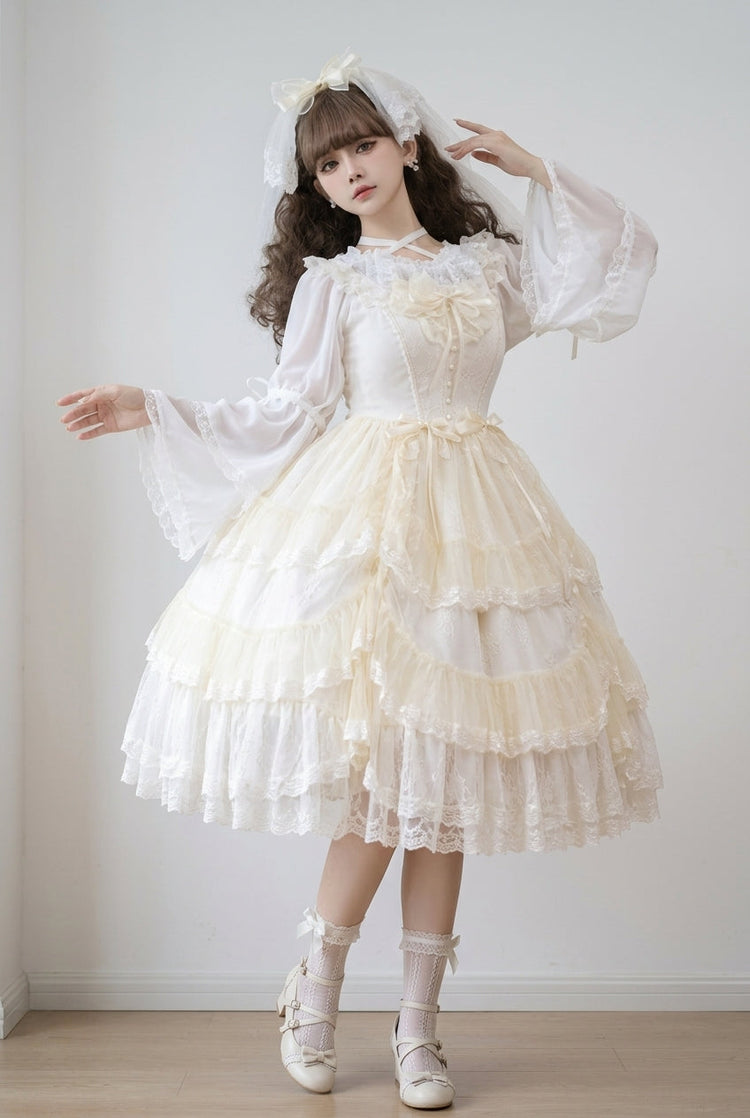 Iris Love Multi-layer Jacquard Bowknot Sweet Elegant Princess (Dress Only) detail view 8