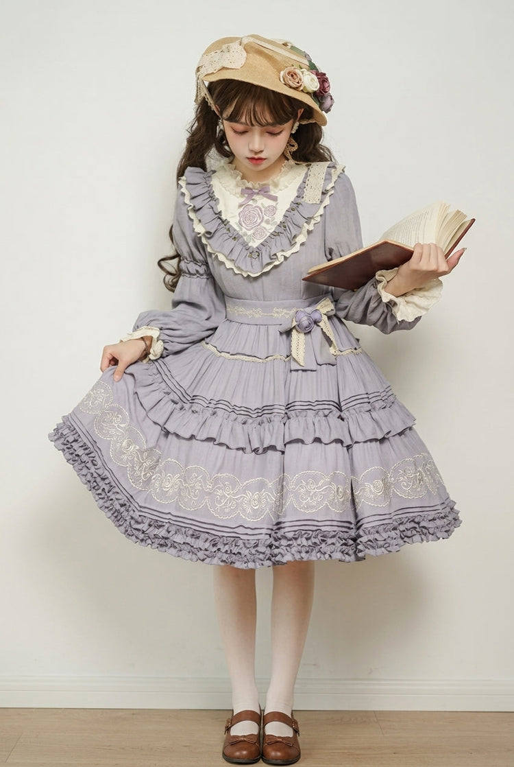 Thorn Rose Long Sleeves Ruffle Bowknot Sweet Princess (Dress Only) detail view 13