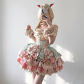 Ribbon Dance Multi-Layered Ruffle Bowknot Lace-Up Sweet Princess (Dress Only) front view