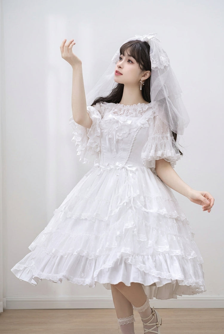 Iris Love Multi-layer Jacquard Bowknot Sweet Elegant Princess (Dress Only) detail view 2