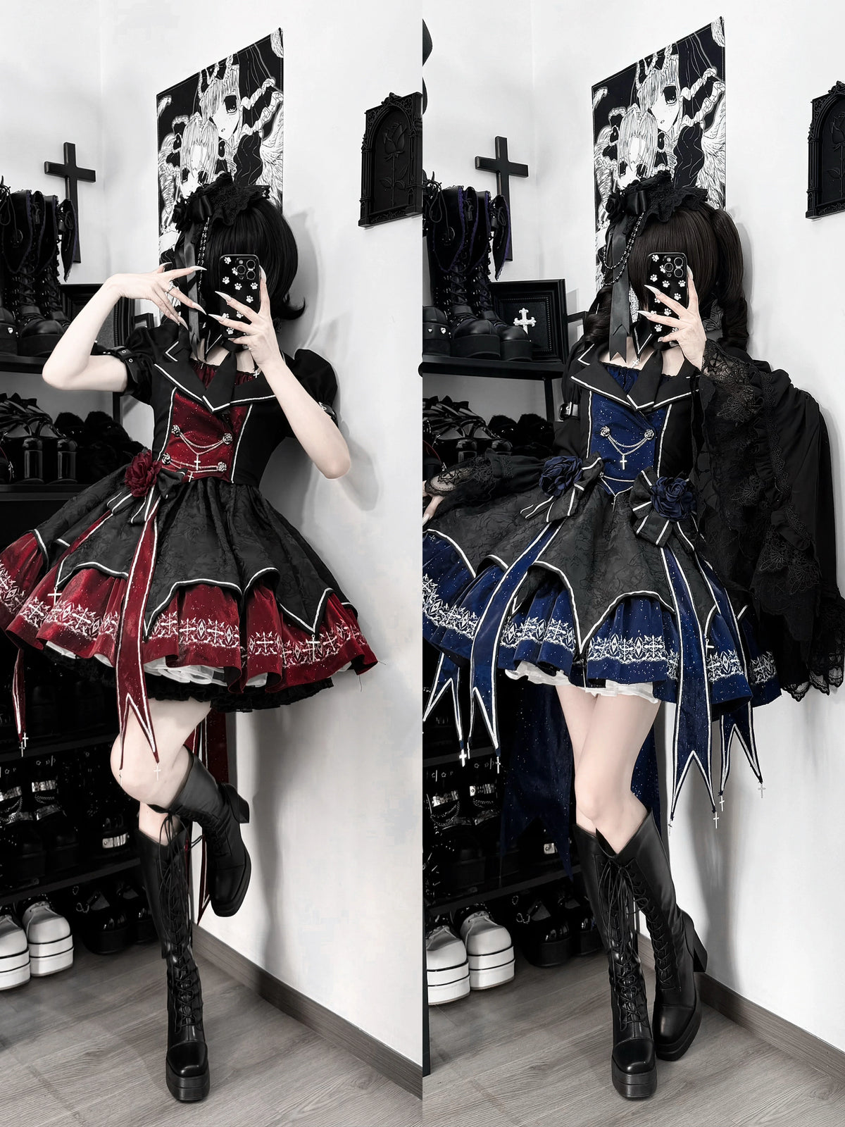 Rose Blood Hunter Gothic-Lolita Kleiderset Detailansicht 4